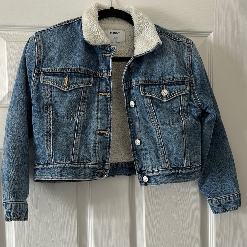 Old Navy Denim Jacket with Sherpa Collar